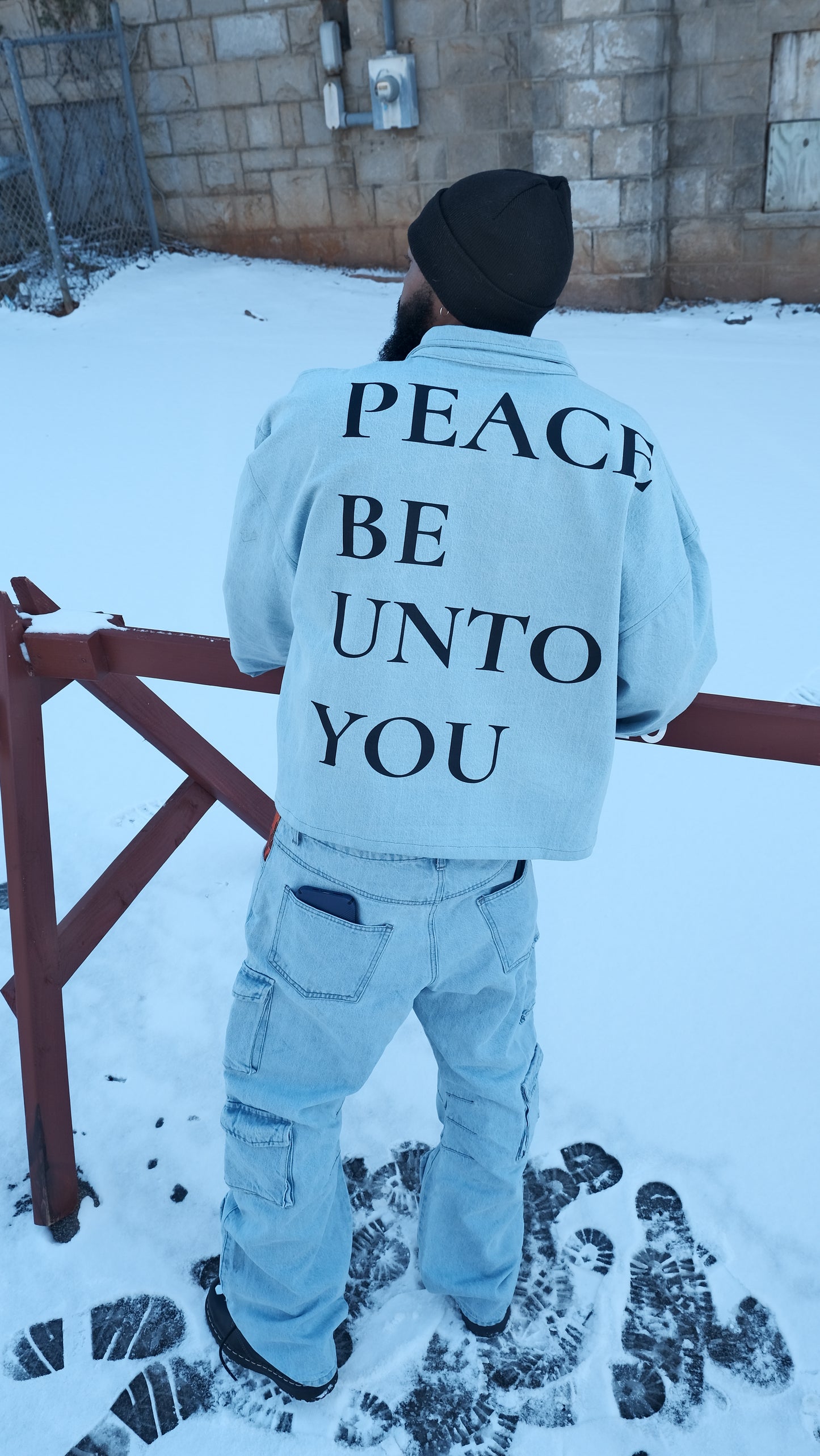 Kente Label Denim Jacket