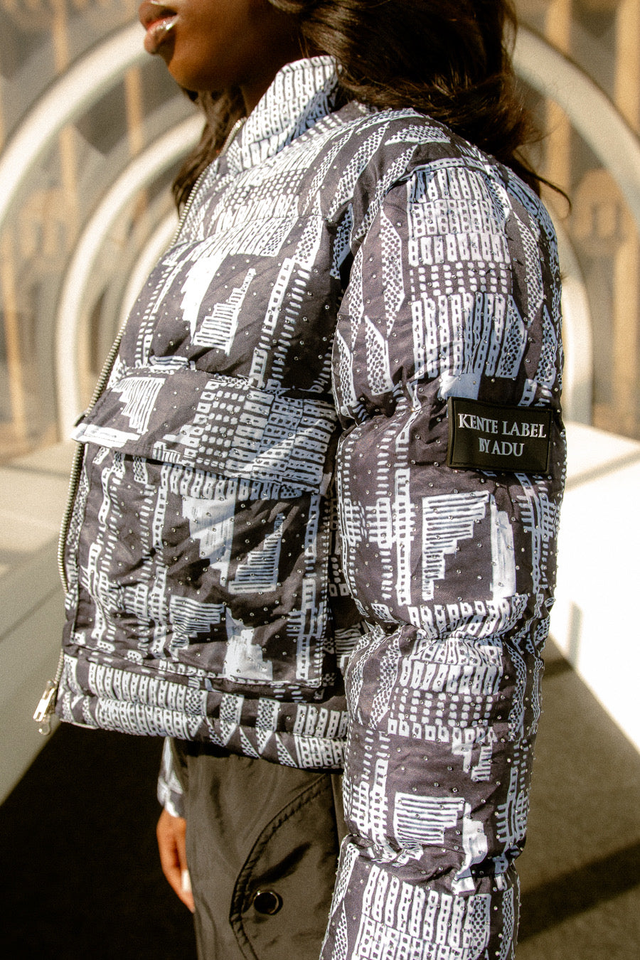 Women's Diamond Encrusted Kente jacket