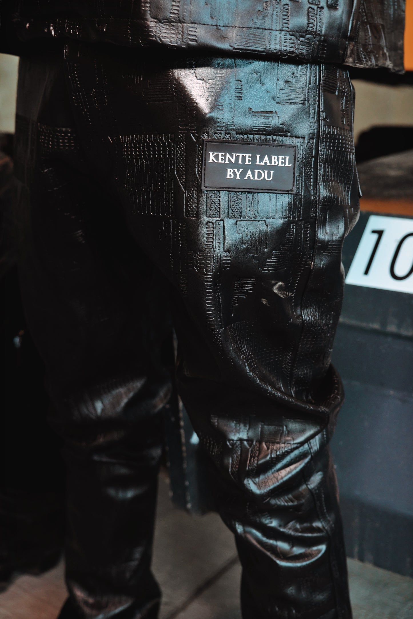 Black Leather Kente