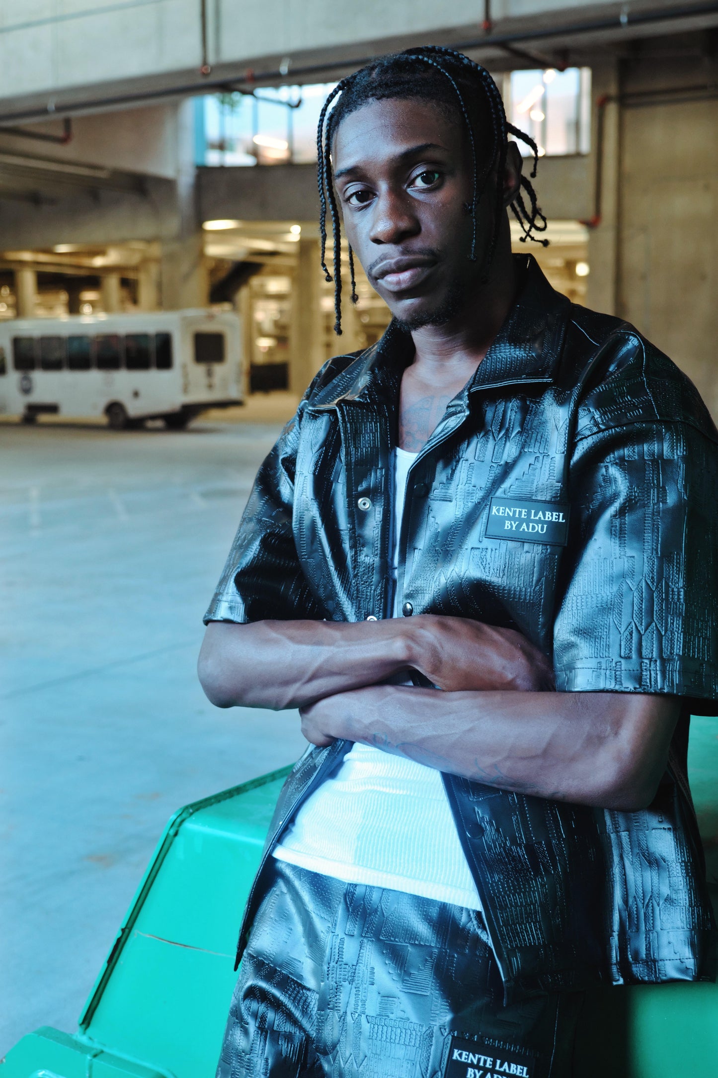 Black Leather Kente